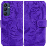 For Samsung Galaxy M35 5G Phone Case Leather Wallet Cover Tiger Imprint