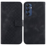 Til Samsung Galaxy M35 5G Cover med 7-formet Mønsterpræg i Læder