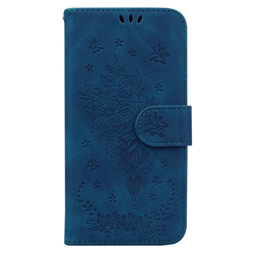 For Samsung Galaxy M35 5G Case Butterfly Flower Imprint PU Leather Wallet Phone Cover