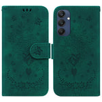 For Samsung Galaxy M35 5G Case Butterfly Flower Imprint PU Leather Wallet Phone Cover