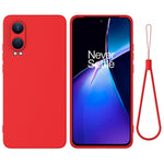 Til Oppo K12x 5G (Kina) / OnePlus Nord CE4 Lite 5G Cover Flydende Silikone Anti-Fald Telefoncover med Håndrem