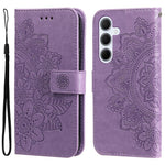 For Samsung Galaxy M35 5G Case Floral Pattern PU Leather Wallet Stand Phone Cover