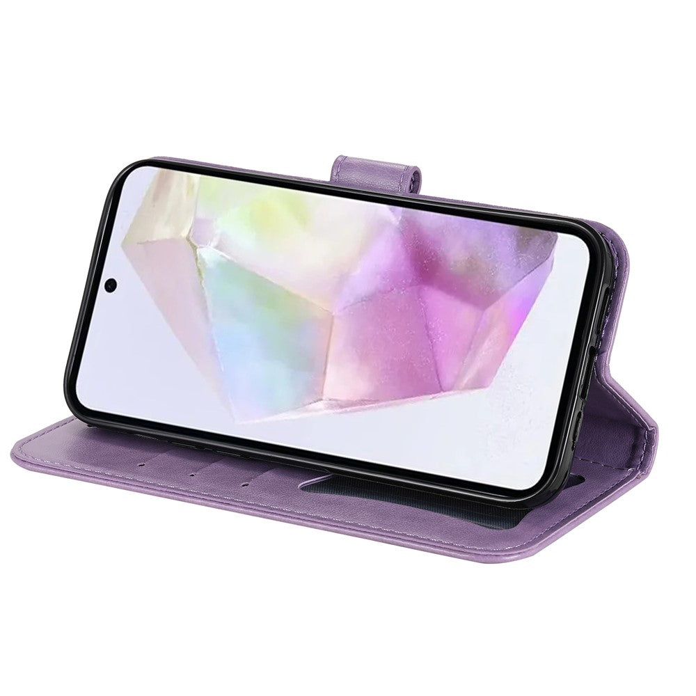 For Samsung Galaxy M35 5G Case Floral Pattern PU Leather Wallet Stand Phone Cover