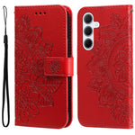 For Samsung Galaxy M35 5G Case Floral Pattern PU Leather Wallet Stand Phone Cover