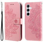 For Samsung Galaxy M35 5G Case Floral Pattern PU Leather Wallet Stand Phone Cover