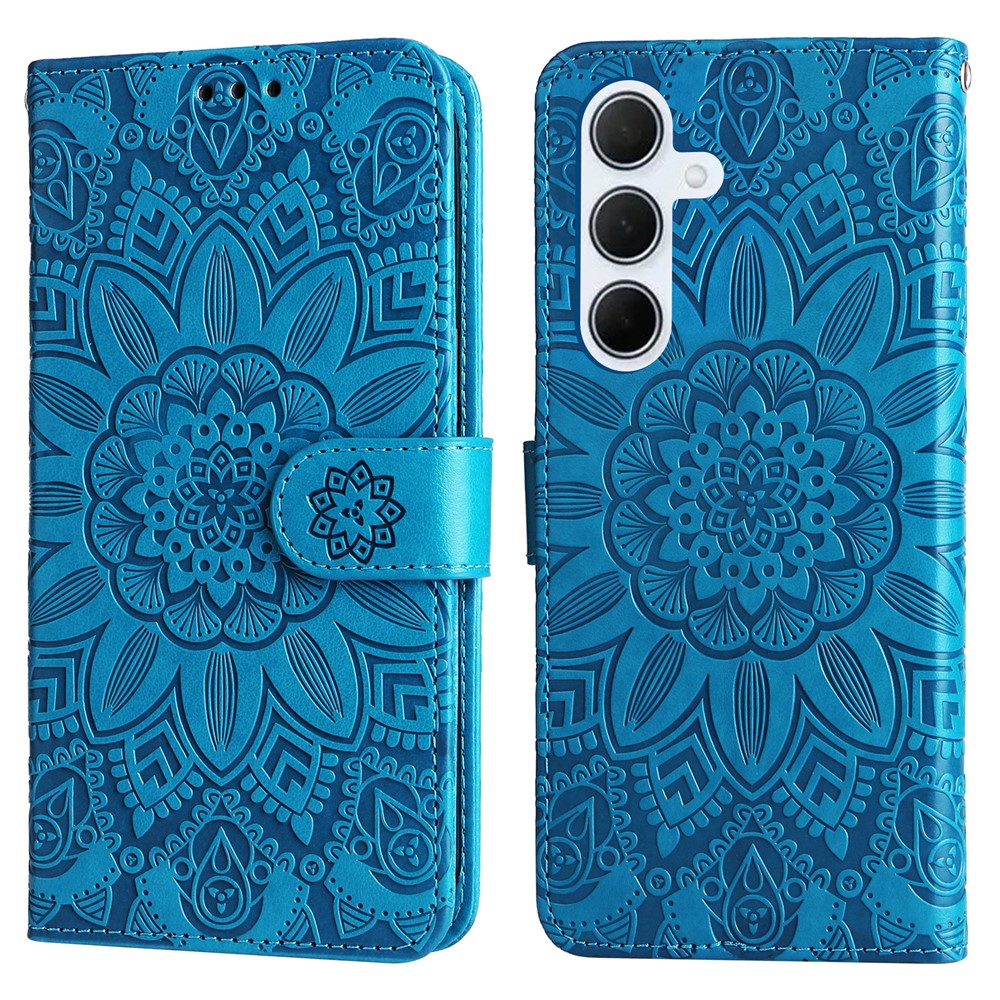 Til Samsung Galaxy M35 5G Pung Etui PU Læder Solsikke Telefoncover Stativfunktion
