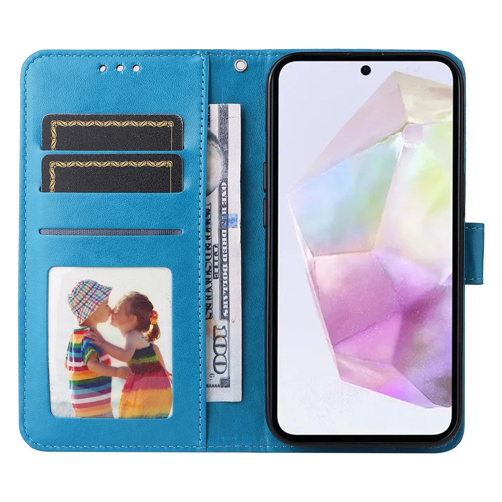 Til Samsung Galaxy M35 5G Pung Etui PU Læder Solsikke Telefoncover Stativfunktion