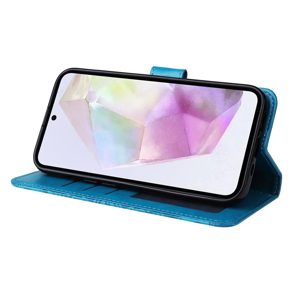 Til Samsung Galaxy M35 5G Pung Etui PU Læder Solsikke Telefoncover Stativfunktion