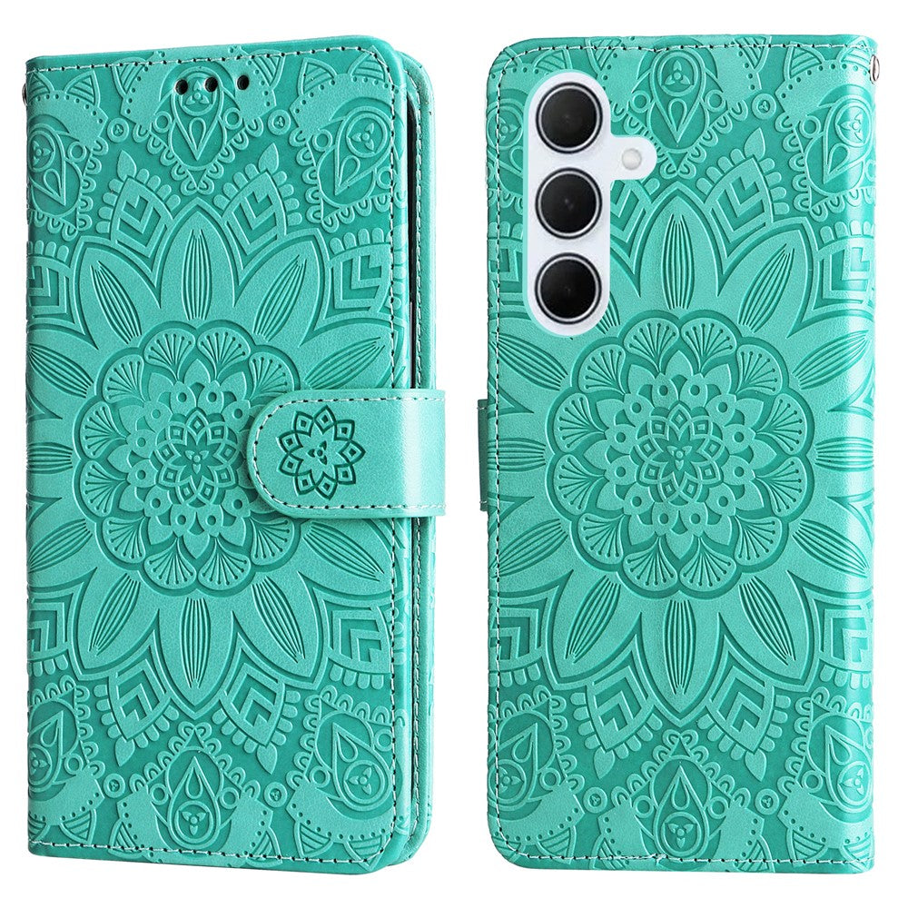 Til Samsung Galaxy M35 5G Pung Etui PU Læder Solsikke Telefoncover Stativfunktion