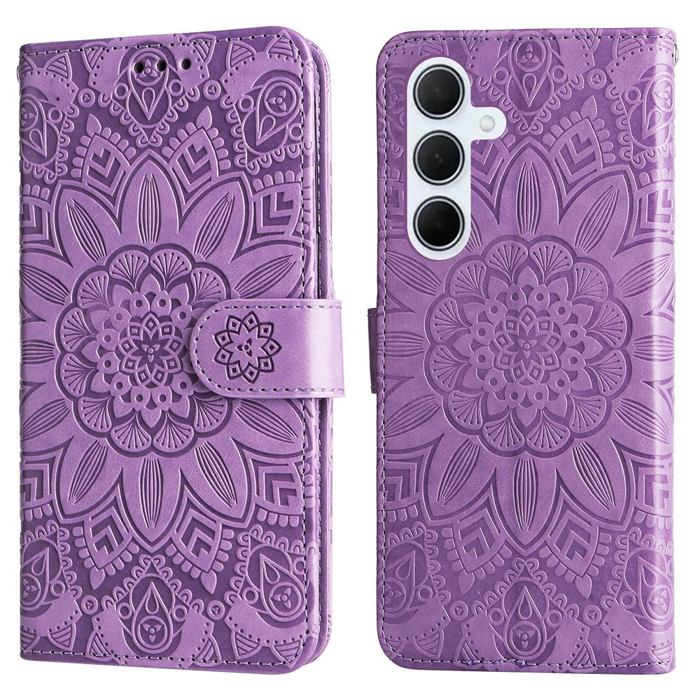 Til Samsung Galaxy M35 5G Pung Etui PU Læder Solsikke Telefoncover Stativfunktion