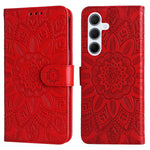 Til Samsung Galaxy M35 5G Pung Etui PU Læder Solsikke Telefoncover Stativfunktion