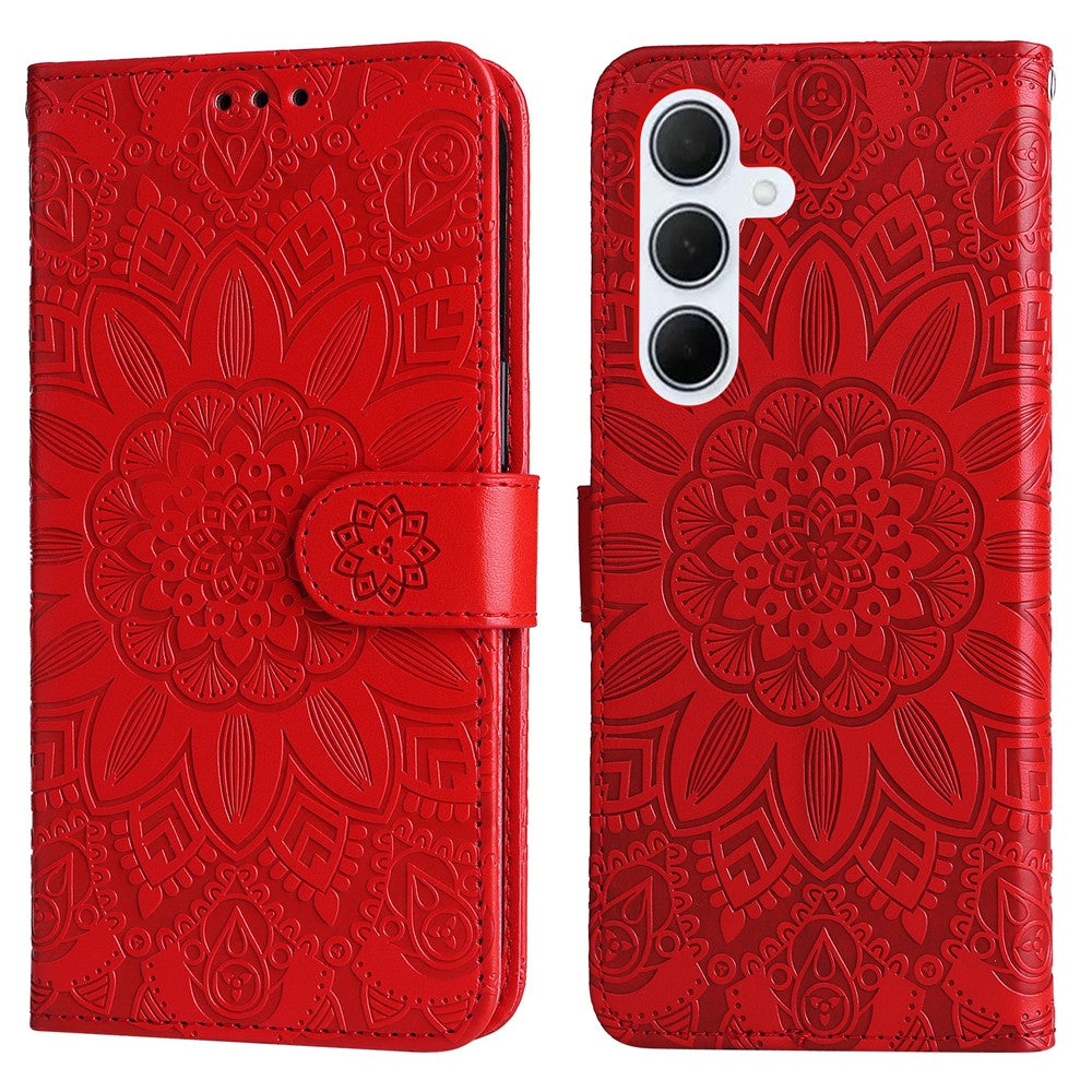 Til Samsung Galaxy M35 5G Pung Etui PU Læder Solsikke Telefoncover Stativfunktion