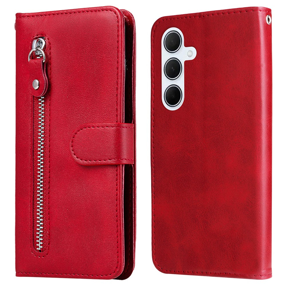 For Samsung Galaxy M35 5G Case Zipper Wallet PU Leather Stand Phone Cover