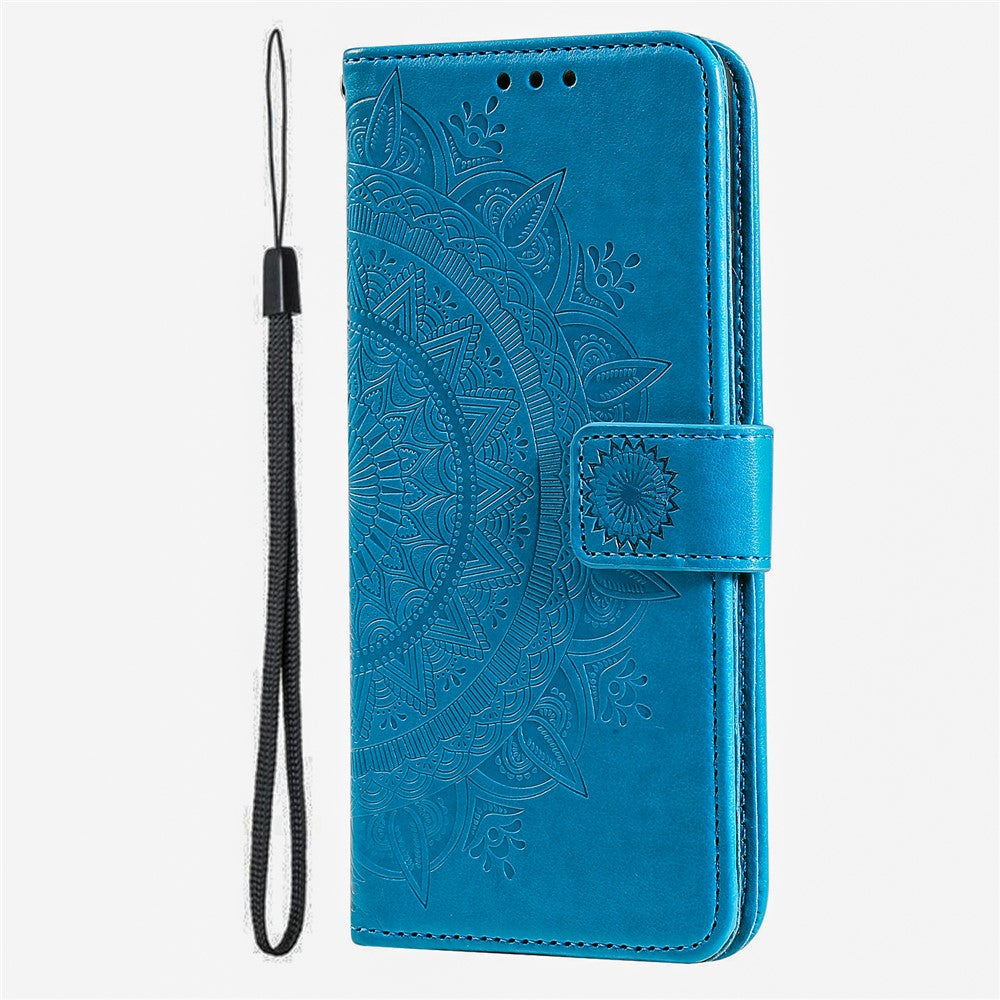 For iPhone 16 Plus Wallet Case Imprinted Totem PU Leather Stand Phone Cover