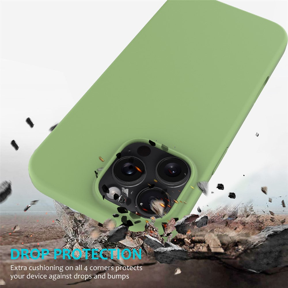 For iPhone 16 Pro Max Case Anti-Drop Liquid Silicone Soft Lining Back Phone Cover