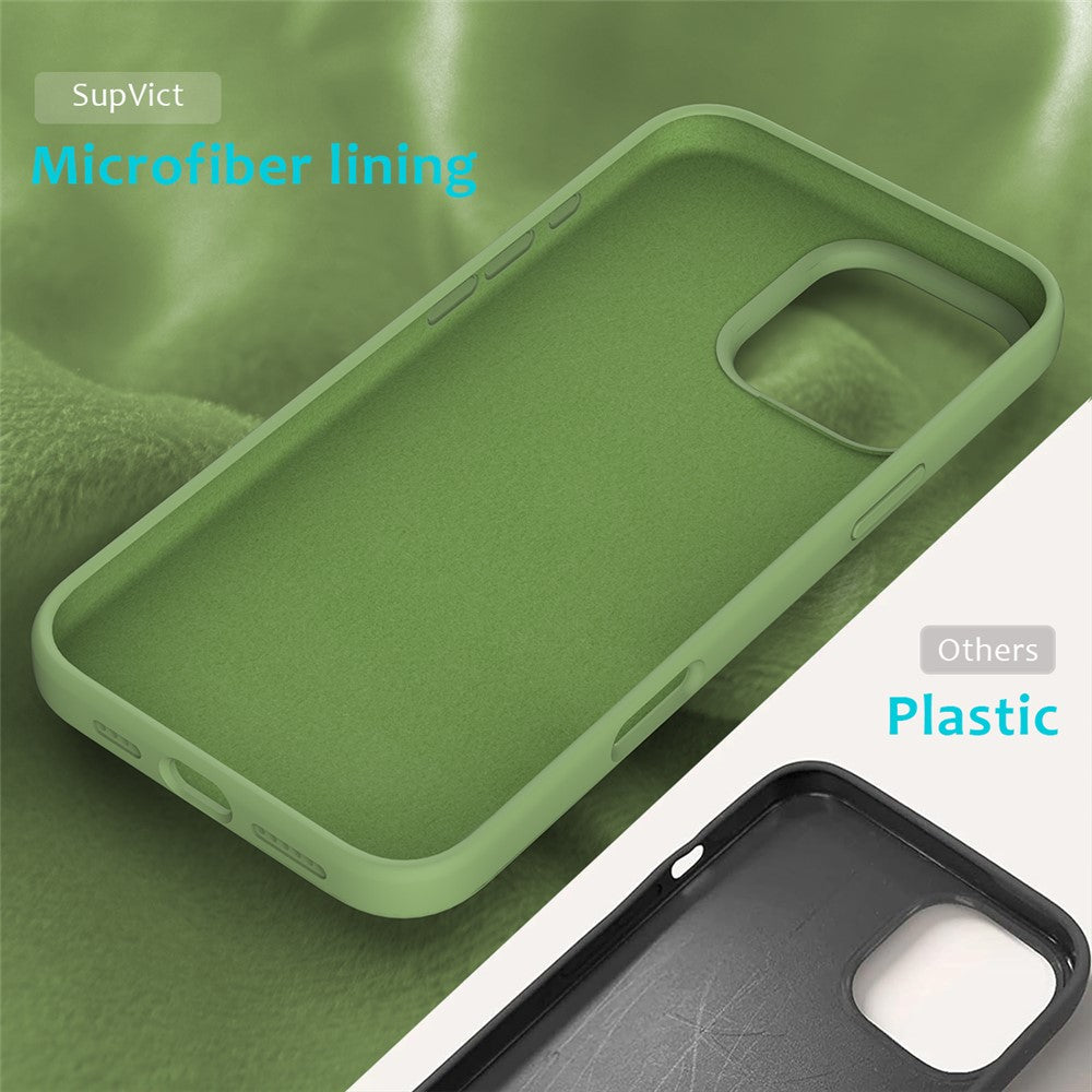 For iPhone 16 Pro Max Case Anti-Drop Liquid Silicone Soft Lining Back Phone Cover