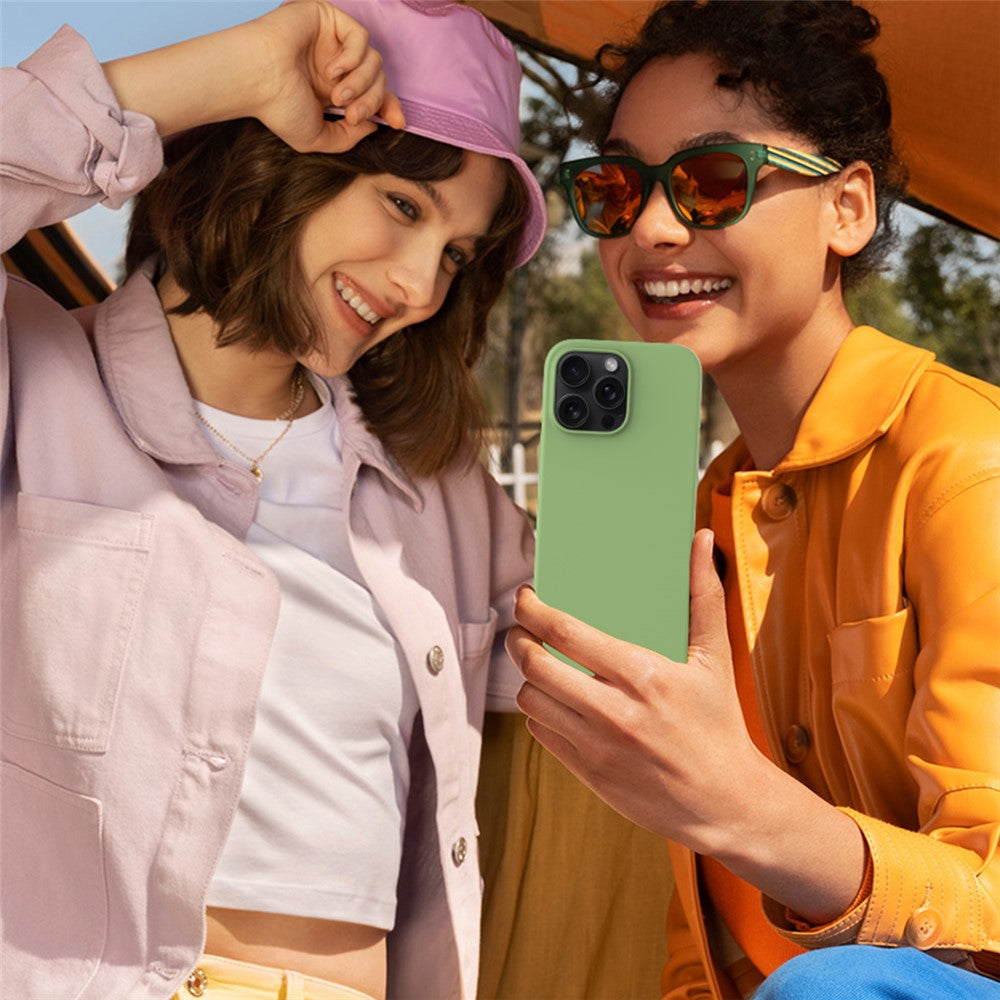 For iPhone 16 Pro Max Case Anti-Drop Liquid Silicone Soft Lining Back Phone Cover