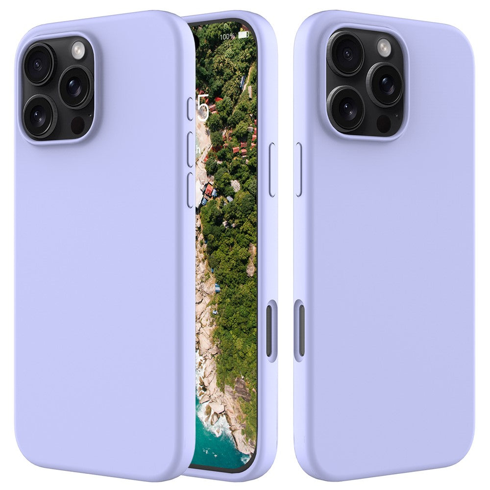 For iPhone 16 Pro Max Case Anti-Drop Liquid Silicone Soft Lining Back Phone Cover