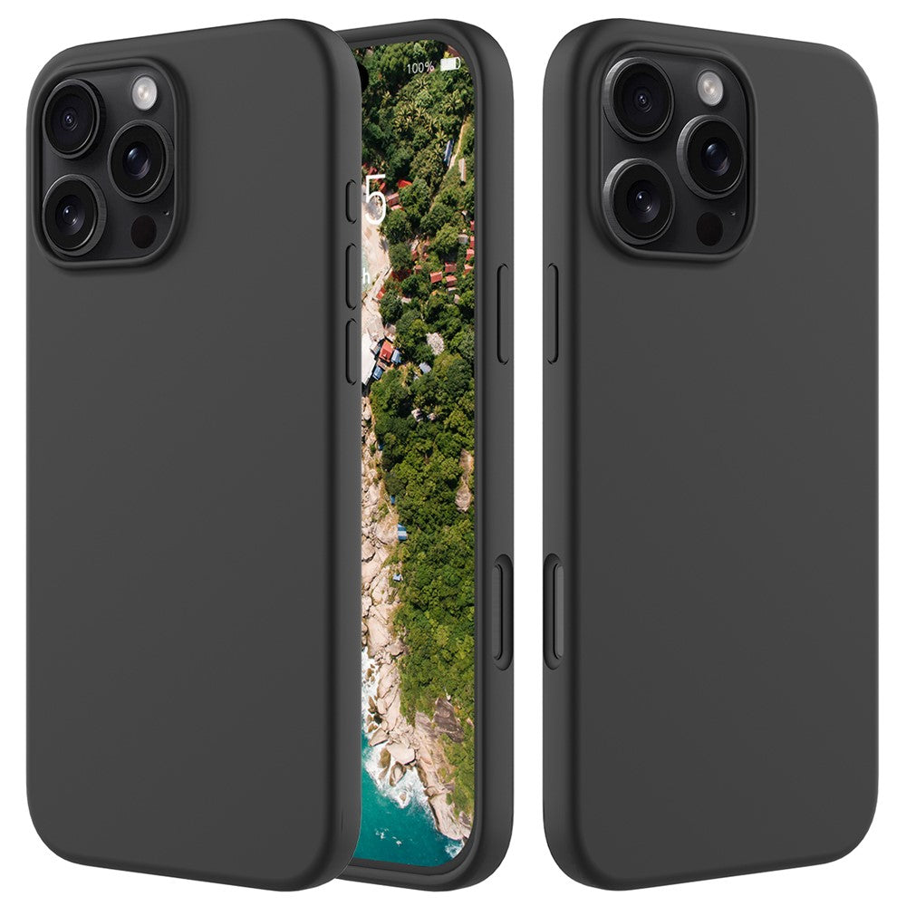 For iPhone 16 Pro Max Case Anti-Drop Liquid Silicone Soft Lining Back Phone Cover