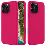 For iPhone 16 Pro Max Case Anti-Drop Liquid Silicone Soft Lining Back Phone Cover