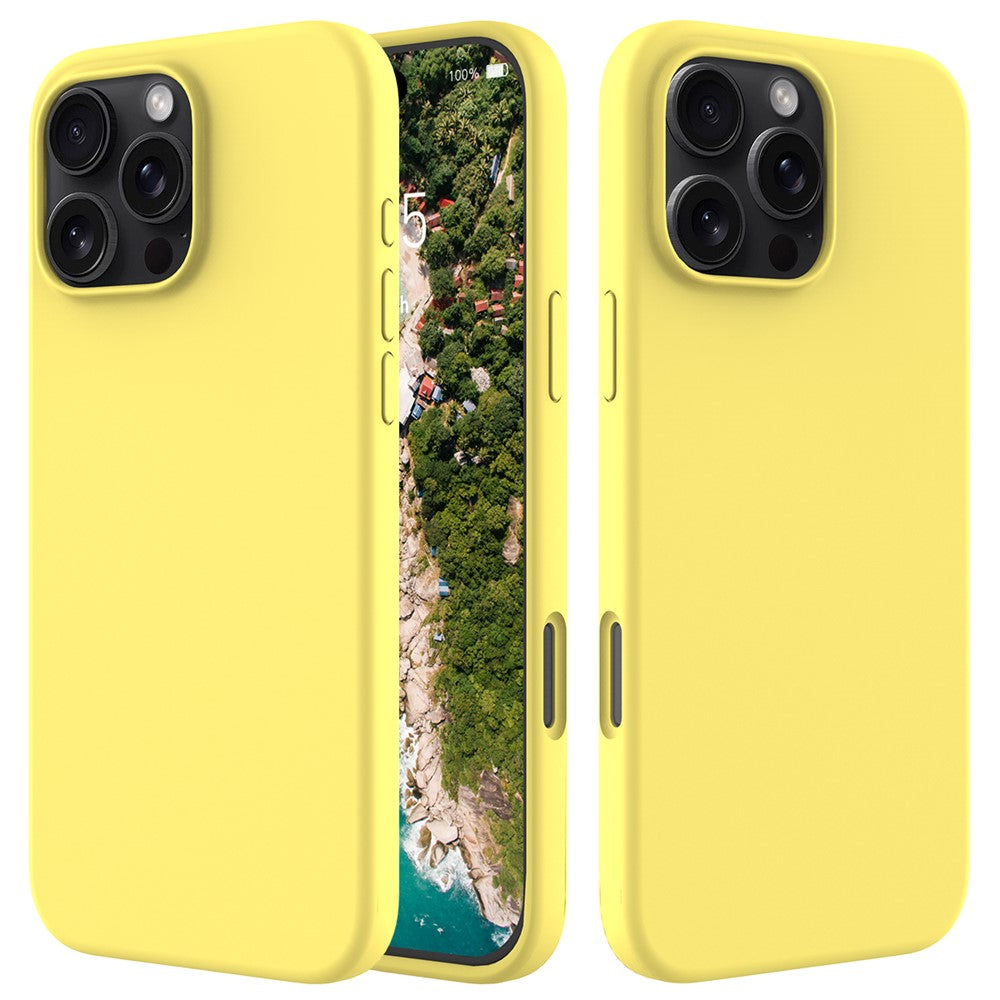 For iPhone 16 Pro Max Case Anti-Drop Liquid Silicone Soft Lining Back Phone Cover
