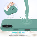 For iPhone 16 Case Liquid Silicone Soft Lining Shockproof Phone Cover