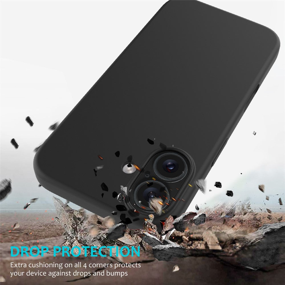 Til iPhone 16 Plus Cover Blød Silikone med Foring Bagcover