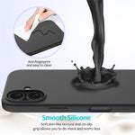 Til iPhone 16 Plus Cover Blød Silikone med Foring Bagcover