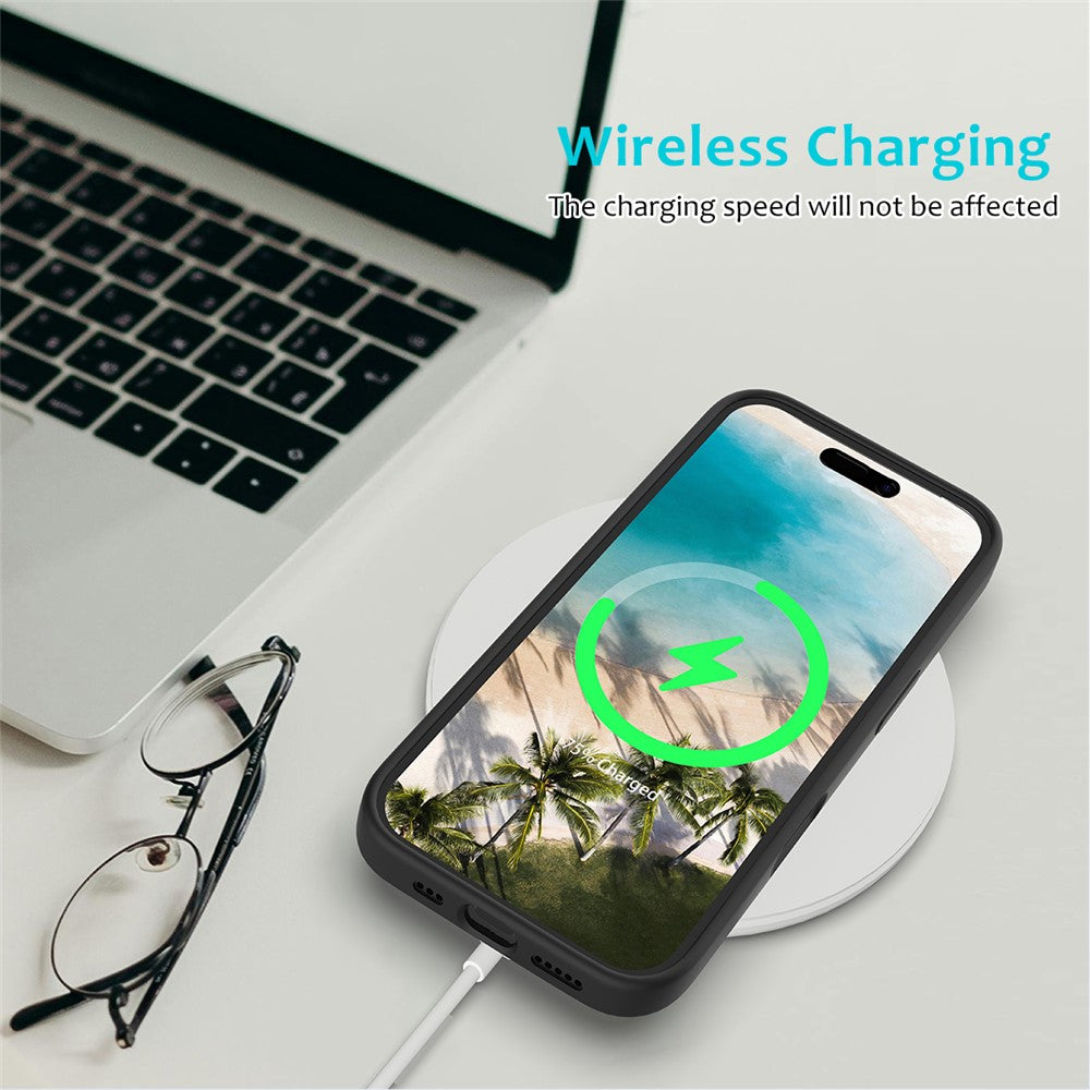 Til iPhone 16 Plus Cover Blød Silikone med Foring Bagcover