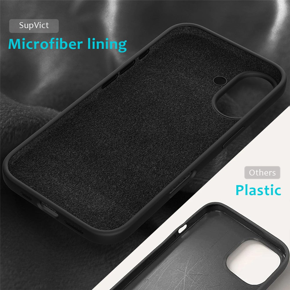 Til iPhone 16 Plus Cover Blød Silikone med Foring Bagcover
