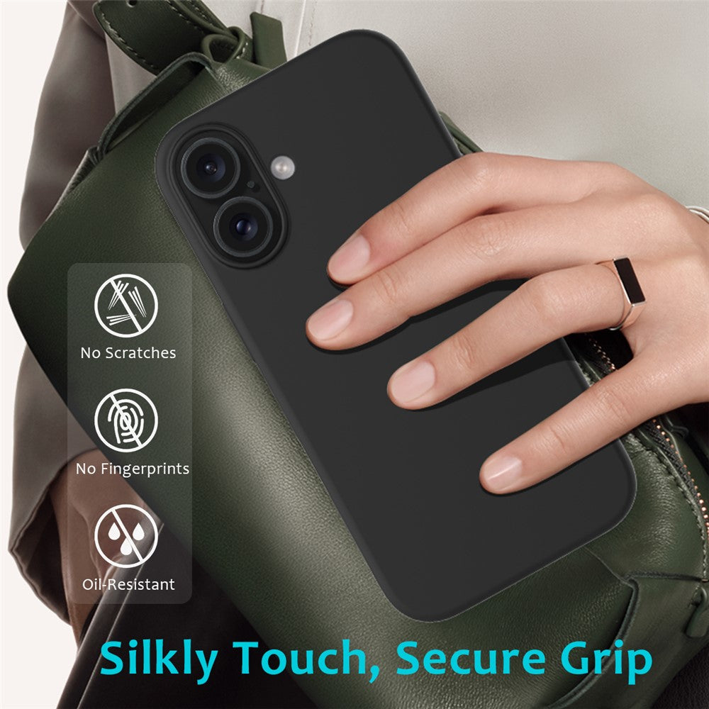 Til iPhone 16 Plus Cover Blød Silikone med Foring Bagcover
