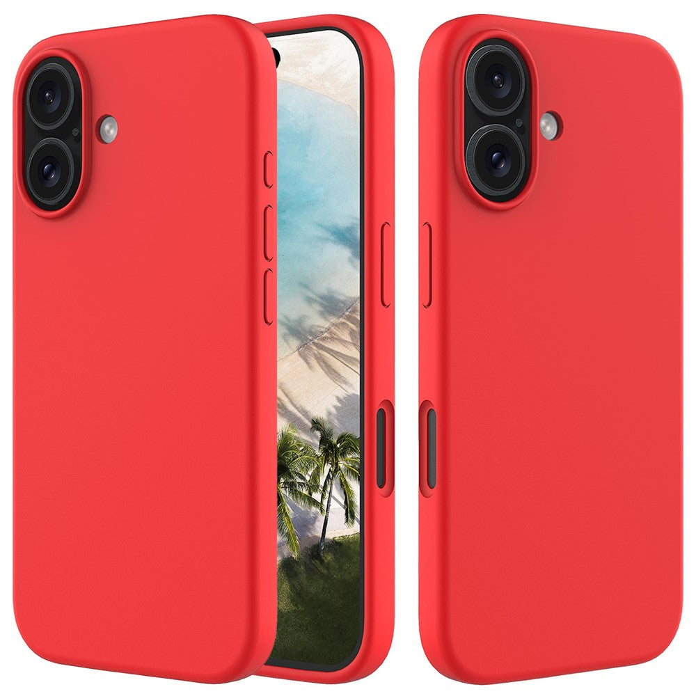 Til iPhone 16 Plus Cover Blød Silikone med Foring Bagcover