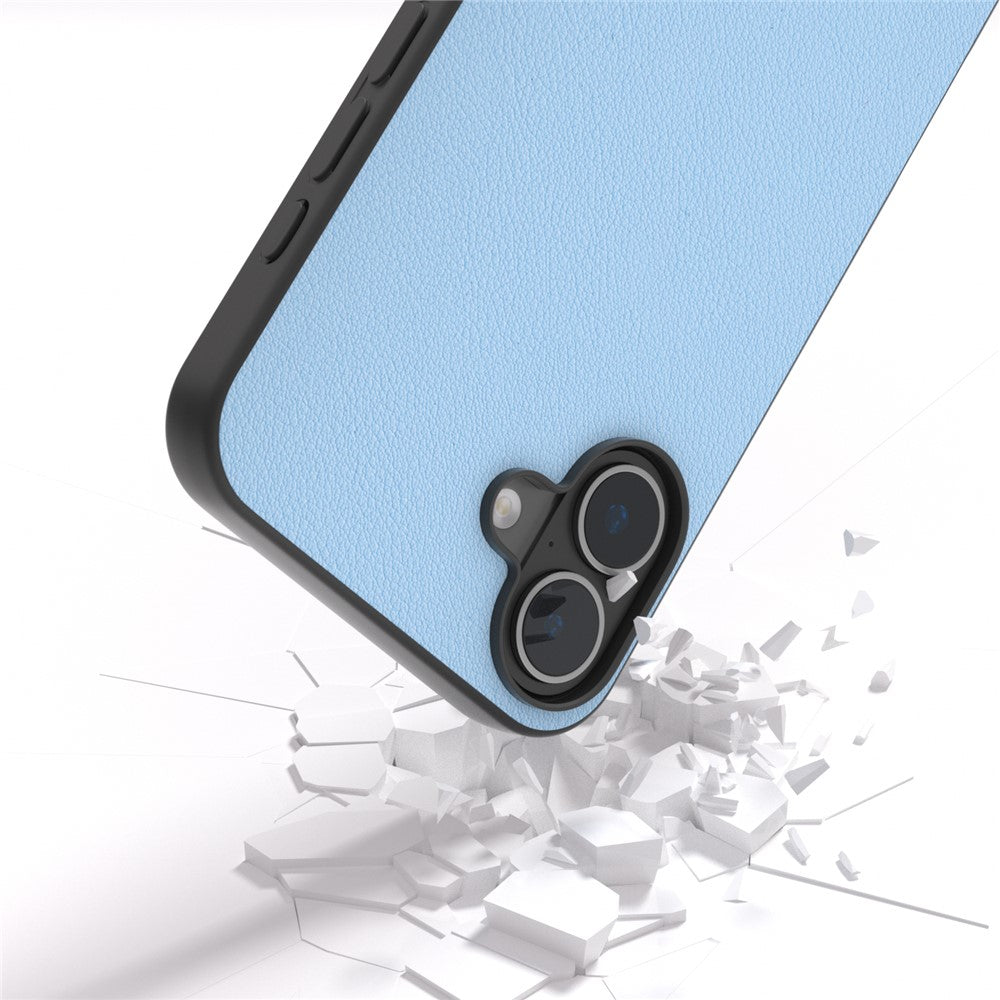 ABEEL-telefoncover til iPhone 16 i ægte koskind med belagt PC+TPU-hybrid