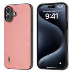 ABEEL-telefoncover til iPhone 16 i ægte koskind med belagt PC+TPU-hybrid