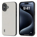 ABEEL-telefoncover til iPhone 16 i ægte koskind med belagt PC+TPU-hybrid