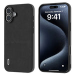 ABEEL-telefoncover til iPhone 16 i ægte koskind med belagt PC+TPU-hybrid