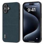 ABEEL-telefoncover til iPhone 16 i ægte koskind med belagt PC+TPU-hybrid