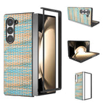 Til Samsung Galaxy Z Fold6 5G Etui Skotskternet Tekstur PU Læder+PC Telefoncover