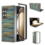 Til Samsung Galaxy Z Fold6 5G Etui Skotskternet Tekstur PU Læder+PC Telefoncover