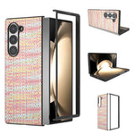 Til Samsung Galaxy Z Fold6 5G Etui Skotskternet Tekstur PU Læder+PC Telefoncover