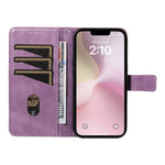 For iPhone 17th / 16th Case Leather Card Holder Phone Cover Geometric Line