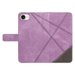 For iPhone 17th / 16th Case Leather Card Holder Phone Cover Geometric Line