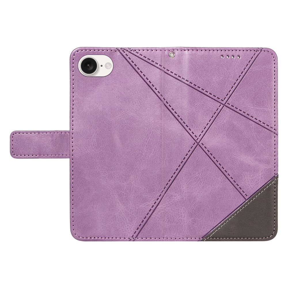For iPhone 17th / 16th Case Leather Card Holder Phone Cover Geometric Line