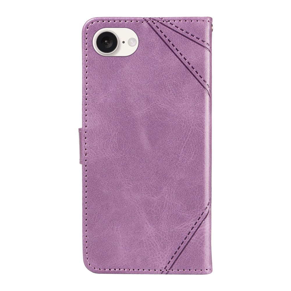 For iPhone 17th / 16th Case Leather Card Holder Phone Cover Geometric Line