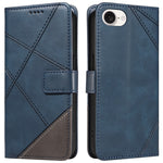 For iPhone 17th / 16th Case Leather Card Holder Phone Cover Geometric Line