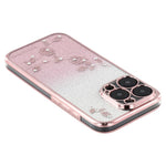 KADEM til iPhone 16 Pro Cover TPU Glitter Skinnende Rhinsten Telefoncover Ring Kickstand
