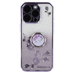 KADEM til iPhone 16 Pro Cover TPU Glitter Skinnende Rhinsten Telefoncover Ring Kickstand