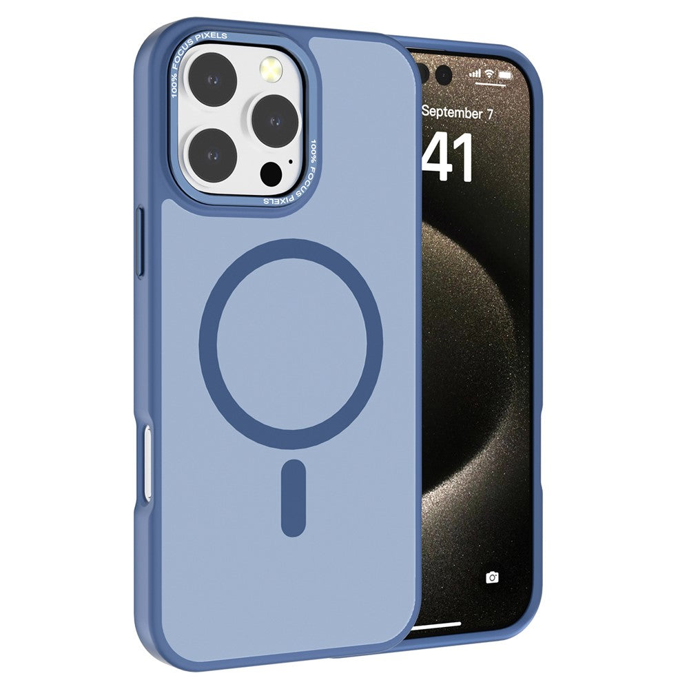 For iPhone 16 Pro Magnetic Case TPU+PC Phone Cover Matte Skin-Friendly Touch