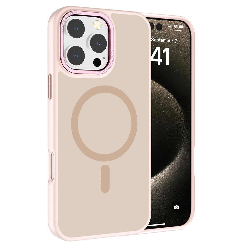 For iPhone 16 Pro Magnetic Case TPU+PC Phone Cover Matte Skin-Friendly Touch