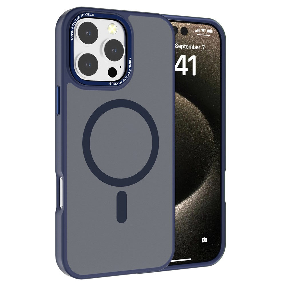For iPhone 16 Pro Magnetic Case TPU+PC Phone Cover Matte Skin-Friendly Touch